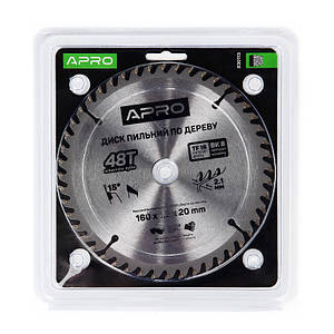 Диск пильний по дереву 160х20х48Т APRO 8301131