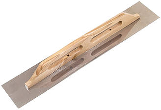 Тертка-гладилка з дерев'яною ручкою і неіржавким полотном Polax 125х680 мм (100-095)