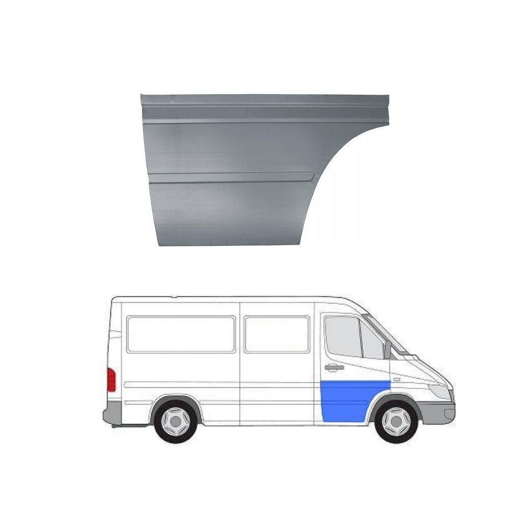 Низ передніх дверей MERCEDES SPRINTER (95- р.) правих висока 64см(вир-во Polcar)