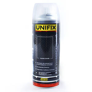 Лак універсальний прозорий акриловий глянець 400 мл UNIFIX 9510051