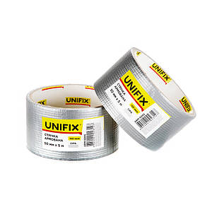 Стрічка клейка армована сіра 50 мм*5м UNIFIX ARM-5005