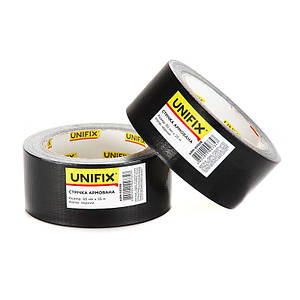 Стрічка клейка армована чорна 50 мм*25 м UNIFIX ARM-5025B