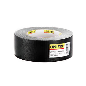 Стрічка клейка армована чорна 50 мм*50 м UNIFIX ARM-5050B