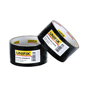 Стрічка клейка армована чорна 50 мм*5м UNIFIX ARM-5005B1