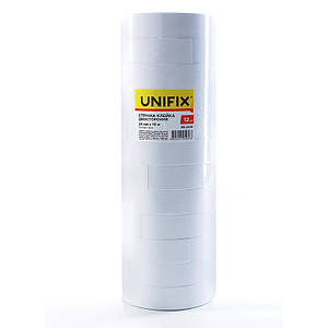 Стрічка клейка двостороння на паперовій основі 24 мм 10 м (туба 12 шт) UNIFIX PR-24101