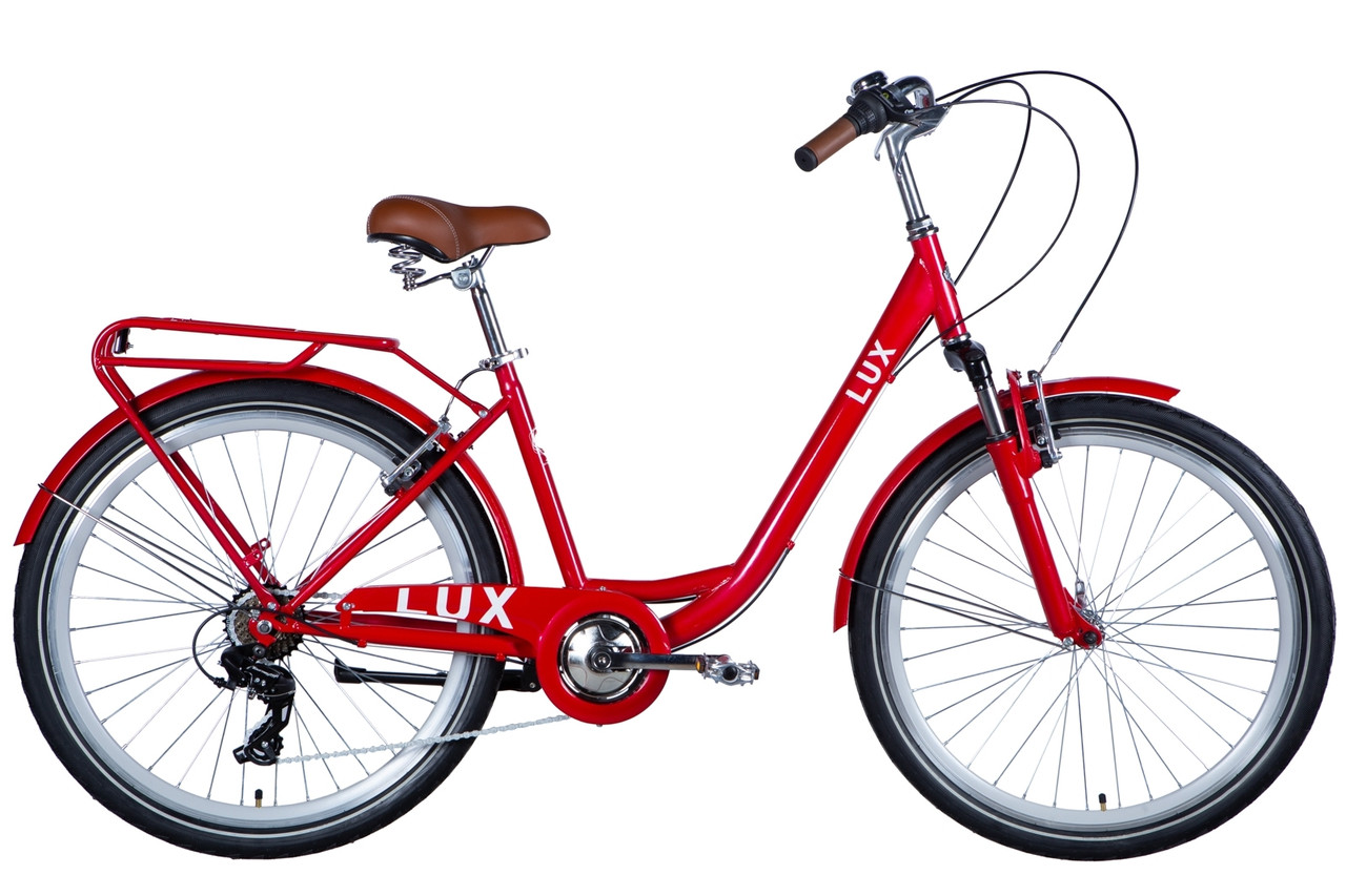 Велосипед 26" Dorozhnik LUX AM 2024 (червоний) Velo