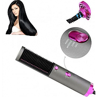 Фен гребінець випрямляч для волосся 2 в 1 фен для укладання волосся Hot Air Brush