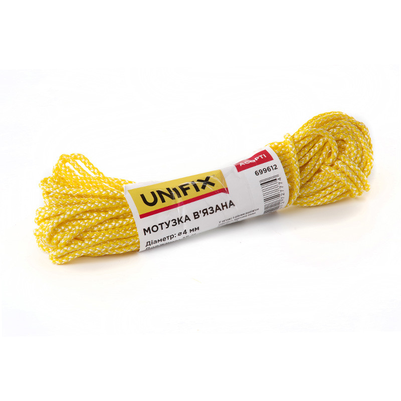 Мотузка в'язана 3 мм, 15 м асорті UNIFIX 6996101