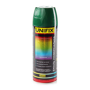 Емаль універсальна акрилова RAL 6005 Зелений мох гл. 400 мл UNIFIX 951026