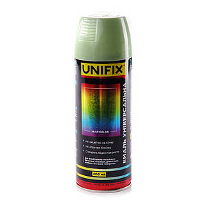 Емаль універсальна акрилова RAL 6021 Зелений блідий гл. 400 мл UNIFIX 951028
