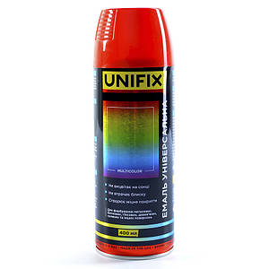 Емаль універсальна акрилова RAL3020 червоний глянець 400 мл UNIFIX 951020