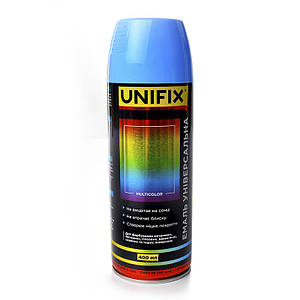 Емаль універсальна акрилова RAL5012 блакитний глянець 400 мл UNIFIX 951024