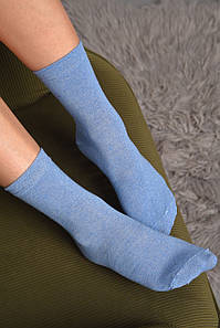 Шкарпетки жіночі демісезонні блакитного кольору розмір 35-41 172788P