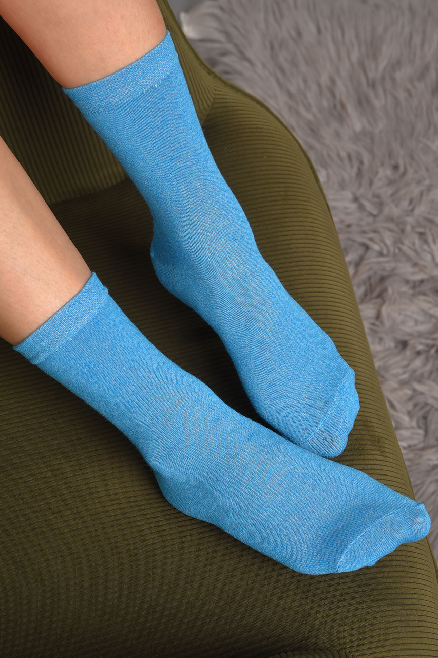 Шкарпетки жіночі демісезонні блакитного кольору розмір 36-40 172867P