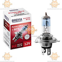 Лампа галогенная H-4 12V 60/55 43Ц POWER ULTRA +60% (пр-во BREVIA Корея) ПИР 75232