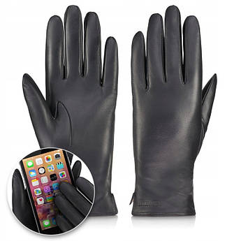 Жіночі шкіряні рукавички Betlewski (GLD-BG-1) - чорні