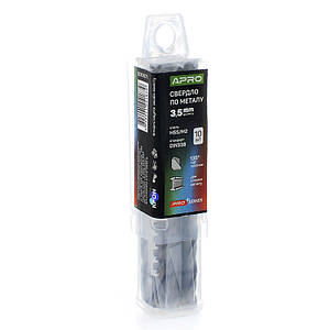 Свердло для металу HSS/M2 (6542) Ø 3,5 мм (тубус, кратність10 шт.) PRO APRO 8306711