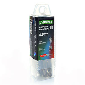 Свердло для металу HSS/M2 (6542) Ø 8,5 мм (тубус, кратність5 шт.) PRO APRO 8306871