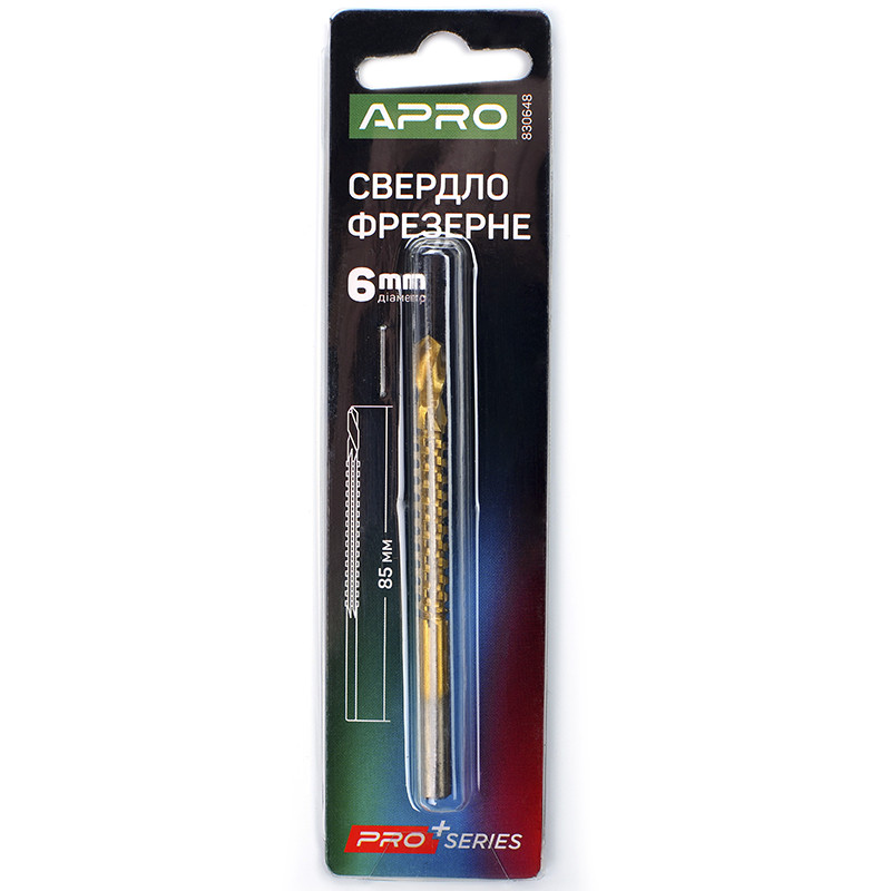 Свердло фрезерне Ø6мм APRO 8306481, фото 1