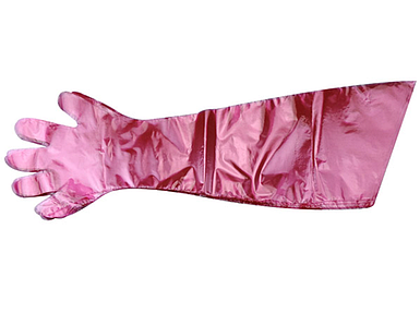 Ветеринарні одноразові рукавички з довгими рукавами 85 см, 100 шт