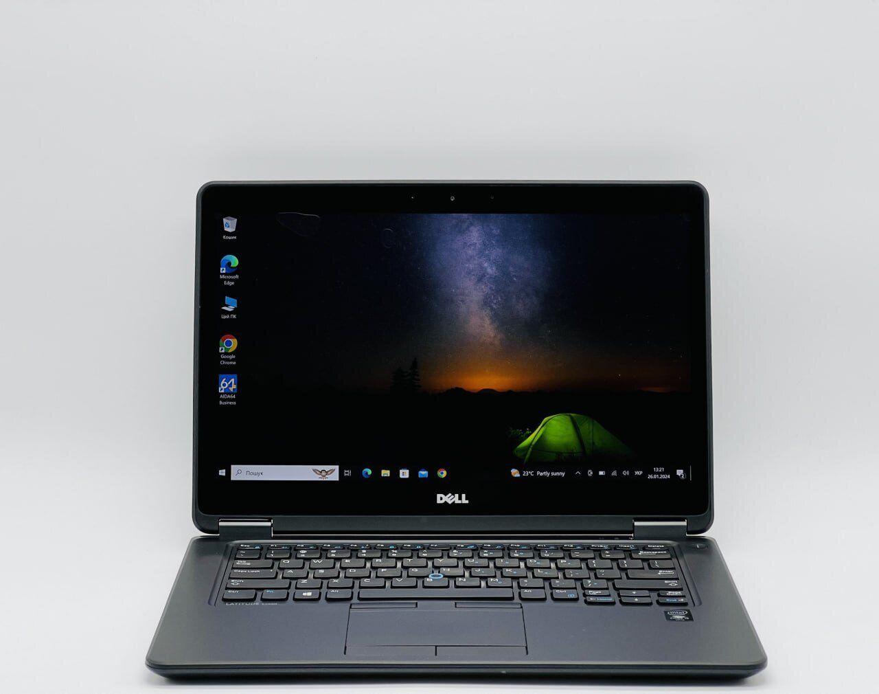 Б/в Ультрабук Б-клас Dell Latitude E7450 14" 1920x1080 Сенсорний| Core i5-5300U| 8 GB RAM| 120 GB SSD| HD 5500