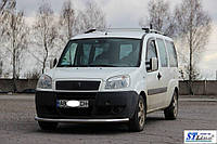 Передняя защита ST008 (2 шт, нерж.) 60 мм для Fiat Doblo I 2005-2010 гг