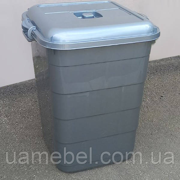 TETRIIS Квадратний бак із кришкою 75 л 5112 07 Сірий