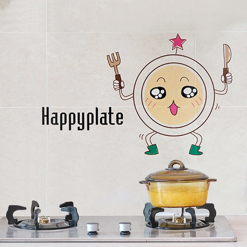 Наклейки кухонні інтер'єрні, для ванної кімнати 90*60 см. Тарілка