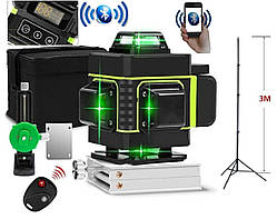 Версія 2025г Hilda 4D з екраном та Bluetooth Лазерний рівень нівелір і штатив 3 м