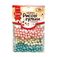 Рисові кулькі мікс №72 Рожево-біло-блакитні (20 г)