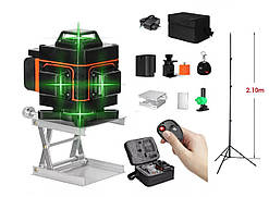 Лазерний рівень нівелір HiLDA 4D зелений промінь 16 ліній + штатив 2.10