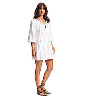 Туніка Seafolly Fallow Textured Cotton Cover-Up White, оригінал. Доставка від 14 днів