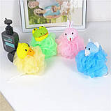 Дитяча мочалка - іграшка Звірятка Mumlove Жовтий, фото 2