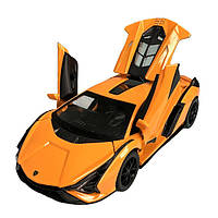 Машинка Lamborghini Sian игрушка моделька металлическая коллекционная 16 см Оранжевый (60460)