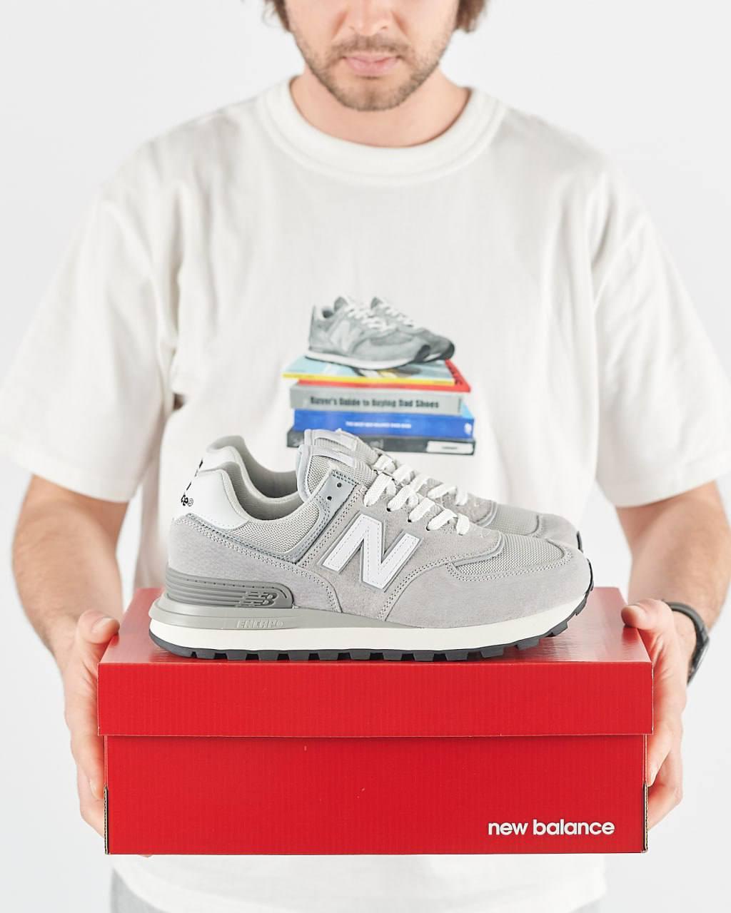 Чоловічі кросівки New Balance PRM Classic Gray White Взуття Нью Беланс Классік сірі натуральна замша  демісезон