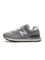 Чоловічі кросівки New Balance PRM Classic Gray White Взуття Нью Беланс Классік сірі натуральна замша демісезон, фото 2