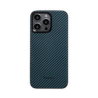 Чохол Pitaka iPhone 15 Pro Max Case with MagSafe Black/Blue (KI1508PM)