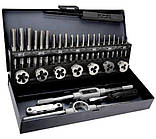 Плашки та мітчики Topex M3-M12 крок різьблення 0,5-1,75мм 32шт (14A426)