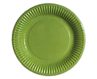 Бумажные тарелки KOZA-Style "Зеленые" 18см 10шт/уп