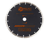 Диск алмазный Polax сегментный, строительный диск по бетону, кирпича, мрамора Размер 230x7x2.8x22.23 мм