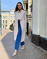 Женское весеннее двубортное пальто из кашемира на подкладке размеры S-XL