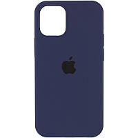 Чехол Silicone Case Full Protective (AA) для Apple iPhone 14 Темный Синий / Midnight Blue