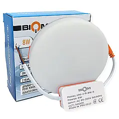 Світлодіодний світильник Biom 8W 5000К круг UNI-2-R8W-5 22813