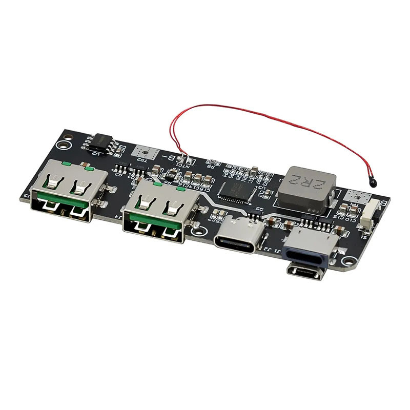 Модуль PCB PowerBank QC4.0/3.0 Type-C 2*USB 5 В 4.5 А для саморобних повербанків, захист за струмом і t° NNAT-PB4