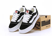 Кеди Vans Old Skool Platform Skate KNU Black White Кросівки Vans на платформі жіночі