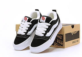 Кеди Vans Old Skool Platform Skate KNU Black White Кросівки Vans на платформі жіночі