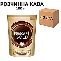 Ящик растворимого кофе Nescafe Gold ЭКО 100 гр. (в ящике 20 шт)