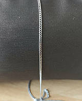 Серебряная тонкая цепочка панцирь 40 см