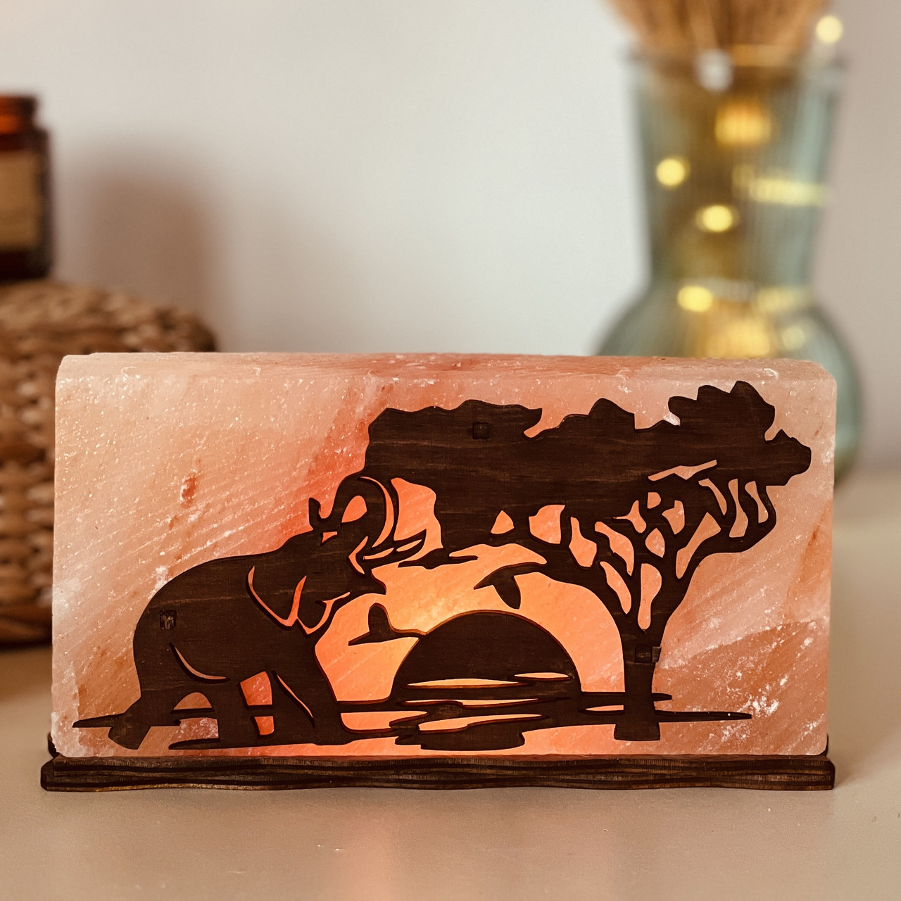 Соляна лампа з гімалайської солі “Африка” 2 кг, фото 1