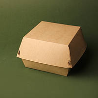 Упаковка для бургера крафт клееная L 130х130х100мм (50шт\300шт)